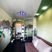 Combined stretch ceilings: combination in color, texture, with other materials, multilevel-0