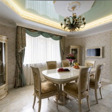 Stretch ceiling with lighting: types (perimeter, inside), color, ideas for different types of ceilings-0