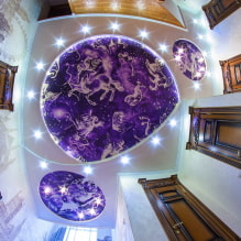 Stretch ceiling with lighting: types (perimeter, inside), color, ideas for different types of ceilings-3