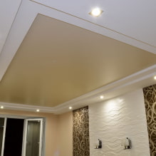 Matte stretch ceilings: types, color, lighting, design, photos in the interior-1