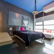 Matte stretch ceilings: types, color, lighting, design, photo in the interior-7