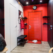 Stretch ceiling in the corridor and hallway: types of structures, textures, shapes, lighting, color, design-8