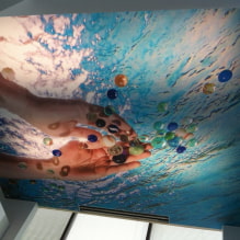 Stretch ceilings with 3d effect: design and drawings, examples in the interior of rooms-3