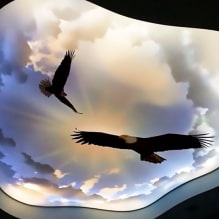 Stretch ceilings with 3d effect: design and drawings, examples in the interior of rooms-8