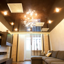 Types of stretch ceilings: materials, texture, color, types of structures, forms-3