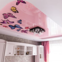 Types of stretch ceilings: materials, texture, color, types of structures, shapes-6