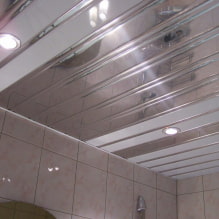 Rack ceiling: photo, types (made of wood, plastic, metal, aluminum), shape, design, color-1