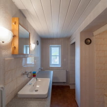 Rack ceiling: photo, types (made of wood, plastic, metal, aluminum), shape, design, color-4