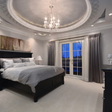 Suspended ceilings: types, materials, forms, design, color, lighting, photos in the interior-3