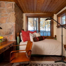 Wooden ceiling: types, design, color, lighting, examples in loft styles, minimalism, classic, Provence-3