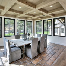 Coffered ceiling: types (wood, plasterboard, polyurethane), shape, design, color, lighting-6