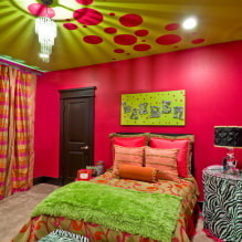 Green ceiling: design, shades, combinations, types (stretch, drywall, painting, wallpaper) -1