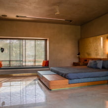 Brown ceiling: design, types (stretch, plasterboard, etc.), combinations, lighting-8