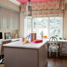 Pink ceiling: types (stretch, plasterboard, etc.), shades, combinations, lighting-5