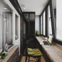 Ceiling decoration on a balcony or loggia: types of materials, color, design, lighting-2