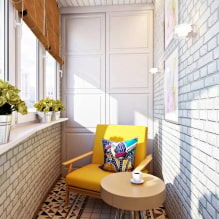 Ceiling decoration on a balcony or loggia: types of materials, color, design, lighting-4