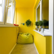 Ceiling decoration on a balcony or loggia: types of materials, color, design, lighting-6