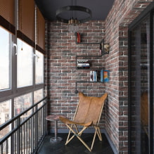 Ceiling decoration on a balcony or loggia: types of materials, color, design, lighting-8