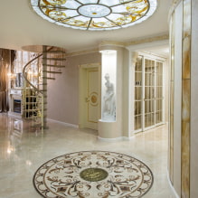 Stained-glass ceilings: types of structures, forms, drawings, stained-glass windows with illumination-2