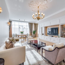 Stucco molding on the ceiling: types of material, design, options for the location of stucco decoration-4