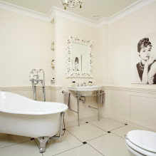 How to choose a ceiling plinth: types by material, texture, shape, size, color, design, type of ceiling-6