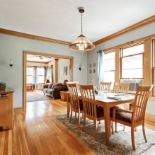 How to choose a ceiling plinth: types by material, texture, shape, size, color, design, type of ceiling-8