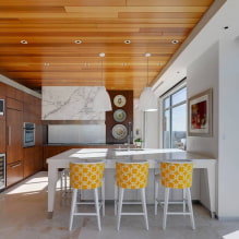 Laminate for the ceiling: color, design options, photo in the interior-5