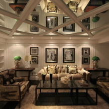 Mirrored ceiling in the interior - design ideas for stretch and suspended structures-3