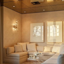 Mirrored ceiling in the interior - design ideas for stretch and suspended structures-8