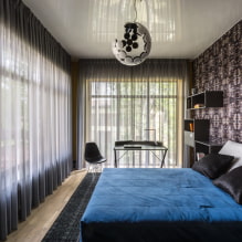 How to choose stretch ceilings: photos, types, colors, drawings, decor, original forms, lighting-8