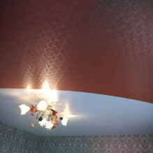 Textured stretch ceiling: imitation of wood, plaster, brocade, mirror, concrete, leather, silk, etc.-1