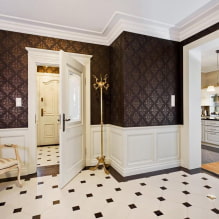 Walls in the hallway: types of finishes, color, design and decor, ideas for a small corridor-0