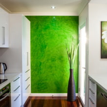 Decorative plaster in the kitchen: types, design ideas, colors, decoration of the apron-1