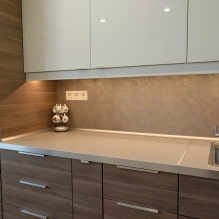 Decorative plaster in the kitchen: types, design ideas, colors, decoration of the apron-2