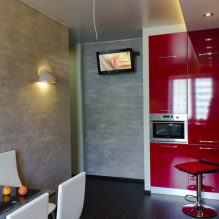 Decorative plaster in the kitchen: types, design ideas, colors, decoration of the apron-3