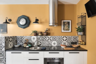 Kitchen wall decor: types of wall decorations, design in the dining area, corner decor, accent wall