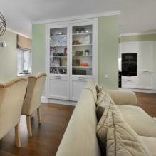 Wardrobe-partition for zoning: types, design, choice of material, color, shape-5