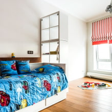 Rack-partition in the interior: types, forms, materials, design, color, options for filling-1