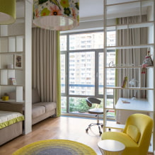 Rack-partition in the interior: types, forms, materials, design, color, filling options-2