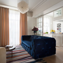 The partition between the kitchen and the living room: types, materials, forms, original ideas, design-0