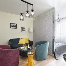 Plasterboard partitions: photos in the interior, types, shapes, design-0