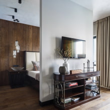 Plasterboard partitions: photos in the interior, types, shapes, design-1