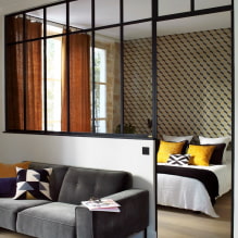 Plasterboard partitions: photos in the interior, types, shapes, design-7