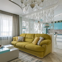 Decorative partitions in the room: types, materials, forms, design, original ideas-8