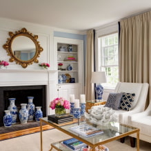 Mirrors in the living room interior: types, design, shape options, choice of location-1