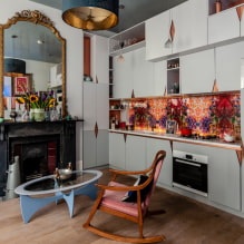 Mirror in the kitchen: types, shapes, sizes, design, options for location in the interior-0