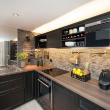 Mirror in the kitchen: types, shapes, sizes, design, options for location in the interior-7