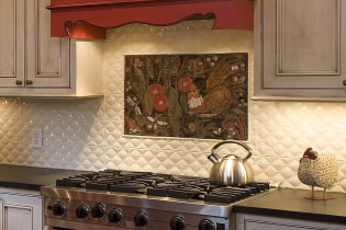 Panels for the kitchen: types, choice of location, design, drawings, photos in various styles