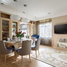 TV over the fireplace: views, choice of location, examples in different styles-4