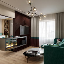 TV over the fireplace: views, choice of location, examples in different styles-6